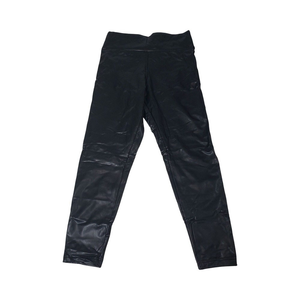 No Boundaries Womens Black Faux Leather High Rise Leggings Size Large 11-13 NWT